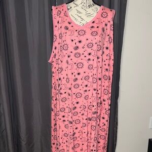 Avenue Pink Celestial Sleeveless Pajama Dress